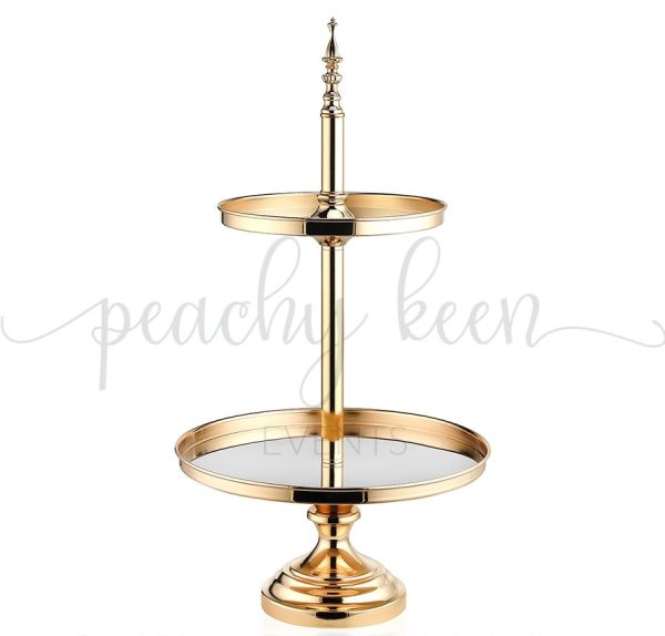 Gold Two-Tier Cake Stand