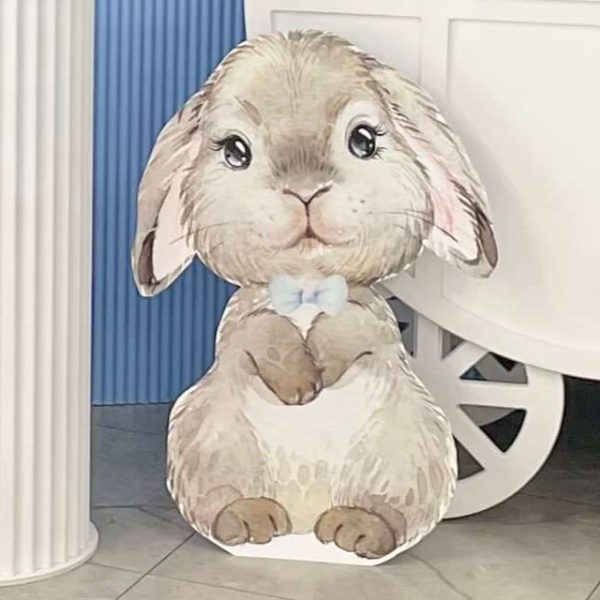 Boy Bunny with Blue Bow Cutout