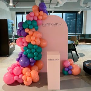 Product Launch Arch and Balloons