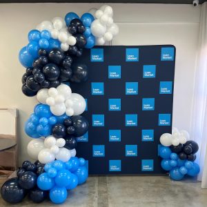 Corporate Balloon Garland on Media Wall